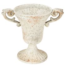 Article Coupe déco avec anses Vintage Métal Shabby Chic H14,5cm