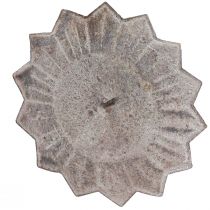 Article Bougeoir vintage Gris Bougeoir à piquer Ø11cm H8,5cm 4pcs