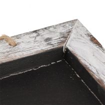 Article Tableau suspendu vintage noir blanc 30×25cm 2pcs
