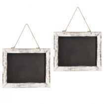 Article Tableau suspendu vintage noir blanc 30×25cm 2pcs