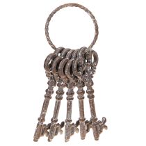 Article Porte-clés décoratif vintage en métal rouille H20,5 cm