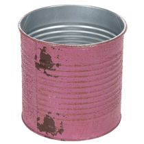 Article Jardinière décorative vintage en métal violet, décoration estivale Ø11cm H10.5cm