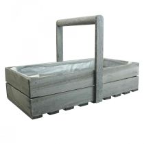 Boîte à fleurs vintage jardinière en bois 40×20×10cm