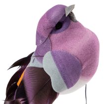 Article Oiseau artificiel en fil de fer pour loisirs créatifs, décoration colorée pour toutes les saisons, 8 cm, lot de 12.