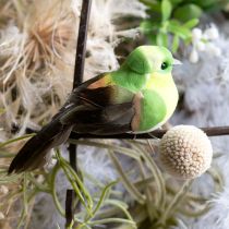 Article Oiseau artificiel en fil de fer pour loisirs créatifs, décoration colorée pour toutes les saisons, 8 cm, lot de 12.
