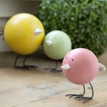 Article Figurines décoratives poussins ronds pour une touche de légèreté et de fantaisie, 9,5 cm, lot de 3