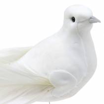 Colombe sur fil blanc 10cm 6pcs