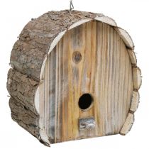 Article Nichoir décoratif nichoir maison d'oiseau décor de jardin en bois blanc naturel délavé H22cm W21cm