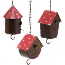 Article Nichoir décoratif, nichoir à suspendre, L34–37cm 3pcs