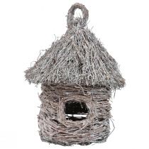 Cabane à oiseaux décorative bois métal cabane dans les arbres décorative Ø17cm H26cm