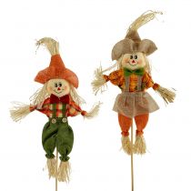 Épouvantails déco sur bâton 38cm 8pcs