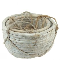 Article Panier à suspendre jacinthe d'eau blanc 25/31cm lot de 2