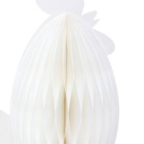 Article Décoration de table poulet en nid d&#39;abeille Pâques blanc orange 11×6,5×12cm 6pcs