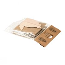 Article Décoration de table poulet en nid d'abeille Pâques blanc orange 11×6,5×12cm 6pcs