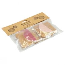 Article Boules alvéolées Bordeaux Rose Paillettes Ø7cm 4 pcs