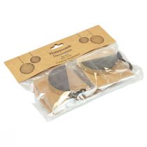 Article Boules en nid d'abeille Boules de Noël en nid d'abeille noir doré Ø7cm 4pcs
