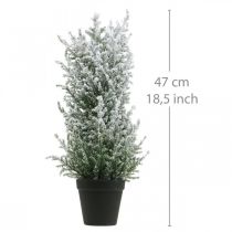 Article Genévrier artificiel en pot plante artificielle enneigée H47cm