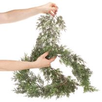 Article Guirlande de genévrier artificiel, décoration de Noël pour table ou fenêtre, 185 cm