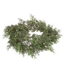 Article Guirlande de genévrier artificiel, décoration de Noël pour table ou fenêtre, 185 cm