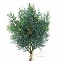 Article Branche de genévrier déco avec cônes vert, bleu lavé 25cm 2 pcs