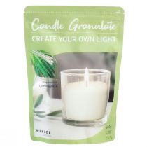 Bougie en granulés de cire, mèche de sable, parfum citronnelle 400g