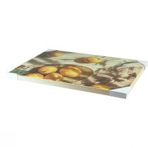 Article Tableau citron, décoration estivale, style méditerranéen, cadre en bois, 40 x 60 cm, décoration murale pour salon