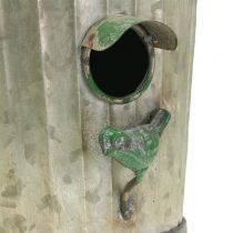 Nichoir décoratif à suspendre vert antique H26cm