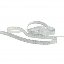 Article Ruban de Noël lurex argent 10mm 50m