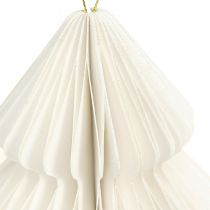 Article Papier sapin de Noël Noël blanc argent 20cm 5pcs