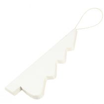Article Lot de 5 décorations suspendues sapin de Noël papier blanc et argenté 20 cm