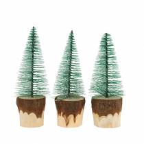 Article Décoration de Noël Sapin de Noël enneigé 10cm 8pcs