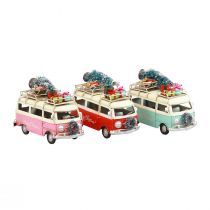 Article Bus de Noël Voiture de Noël décoration vintage métal 17cm 1 pièce