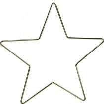 Article Décoration de Noël étoile en métal pendentif étoile décorative dorée 20 cm 6 pcs