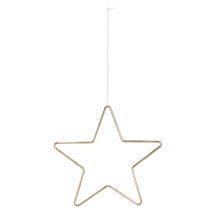 Article Pendentif étoile en métal décoration de Noël doré Ø15cm 6 pcs