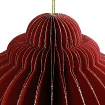Article Papier de décoration de Noël Décorations de sapin de Noël Bordeaux H20cm