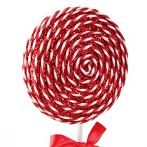 Article Décoration de Noël Sucette Rouge Blanc Mousse Sucette H36cm 2pcs