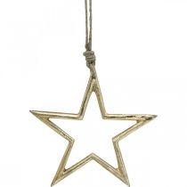 Article Décoration de Noël étoile, décoration de l&#39;avent, pendentif étoile Doré B15.5cm