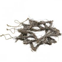 Article Décoration de Noël étoile étoiles blanchies à suspendre orme 30cm 4pcs