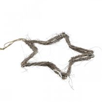 Article Décoration de Noël étoile décoration de fenêtre orme blanc lavé Ø40cm 2pcs