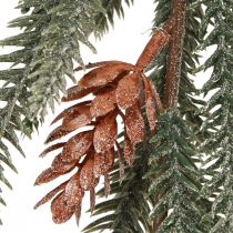 Article Guirlande de Noël Guirlande de sapin givrée avec cônes 180cm