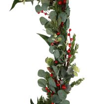 Article Guirlande de noël guirlande de sapin branche de baie de conifère d&#39;eucalyptus artificiel 160cm