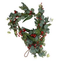 Article Guirlande de noël guirlande de sapin branche de baie de conifère d&#39;eucalyptus artificiel 160cm