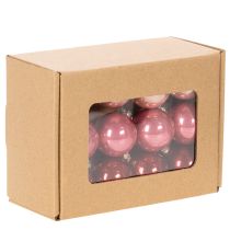 Article Boules de Noël décoratives en verre brillant, 3 cm, lot de 22.