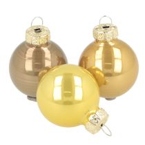 Article Ensemble de 22 mini boules de Noël, boules brillantes à suspendre, 3 cm