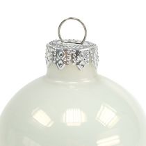 Article Boule de Noël Ø4cm blanc brillant 24 pcs