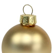 Boule de Noël 4cm or brillant / mat 28pcs