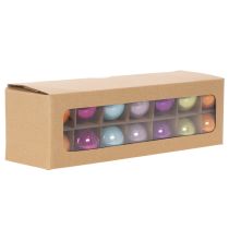 Article Ensemble de 24 boules de Noël colorées et brillantes, 40 mm, pour sapin.