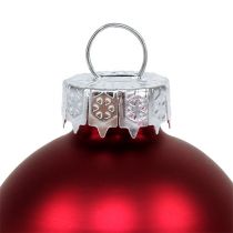 Article Boule de Noël Ø4cm rouge brillant/mat 24 pcs