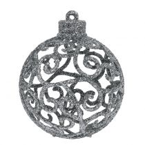 Article Boule de Noël argent Ø6cm 16 pcs