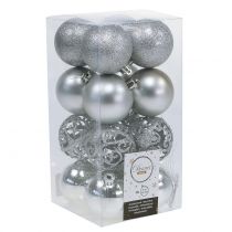 Article Boule de Noël argent Ø6cm 16 pcs